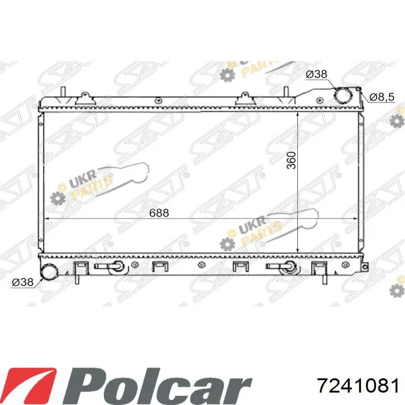 Купити 45111SA010 Subaru Радіатор двигуна