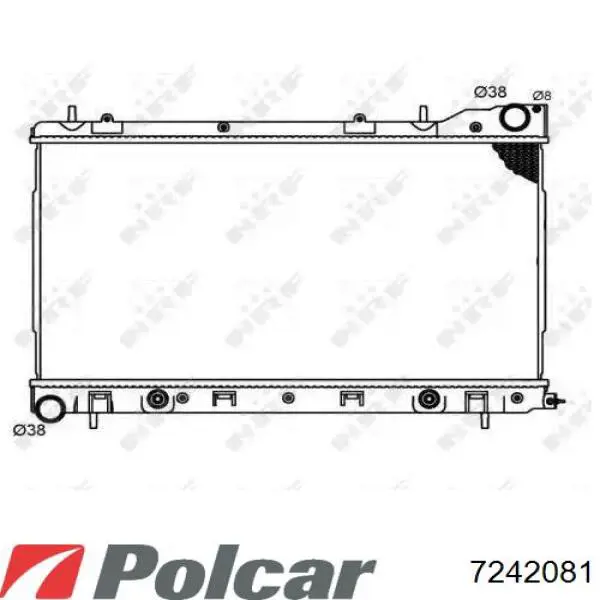 Радіатор охолодження двигуна 7242081 Polcar