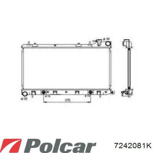 Радіатор 7242081K Polcar