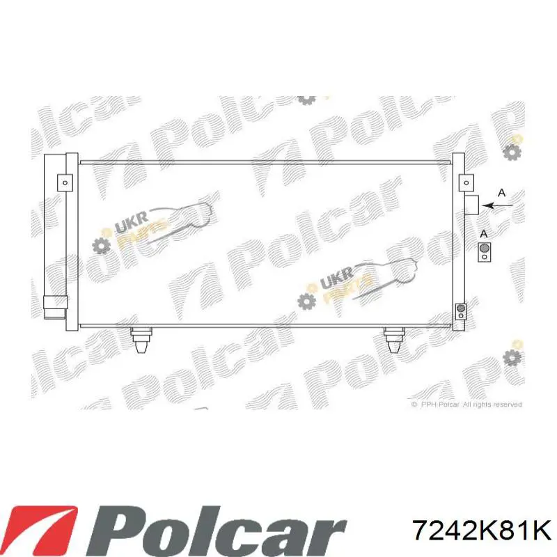 Радіатор кондиціонера 7242K81K Polcar