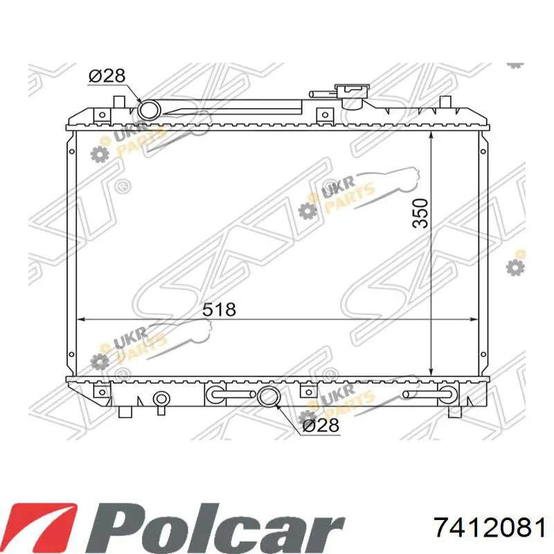 7412081 Polcar Радіатор охолодження двигуна