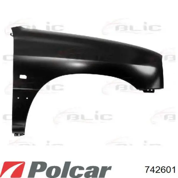 Ліве переднє крило Polcar 742601 ціна, від 46.32 USD