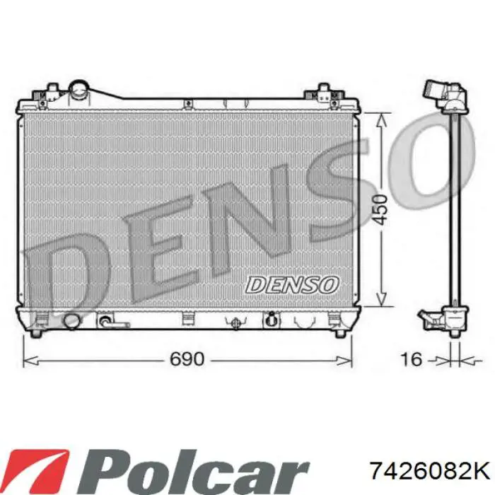 Радіатор 1770065J10000 Suzuki