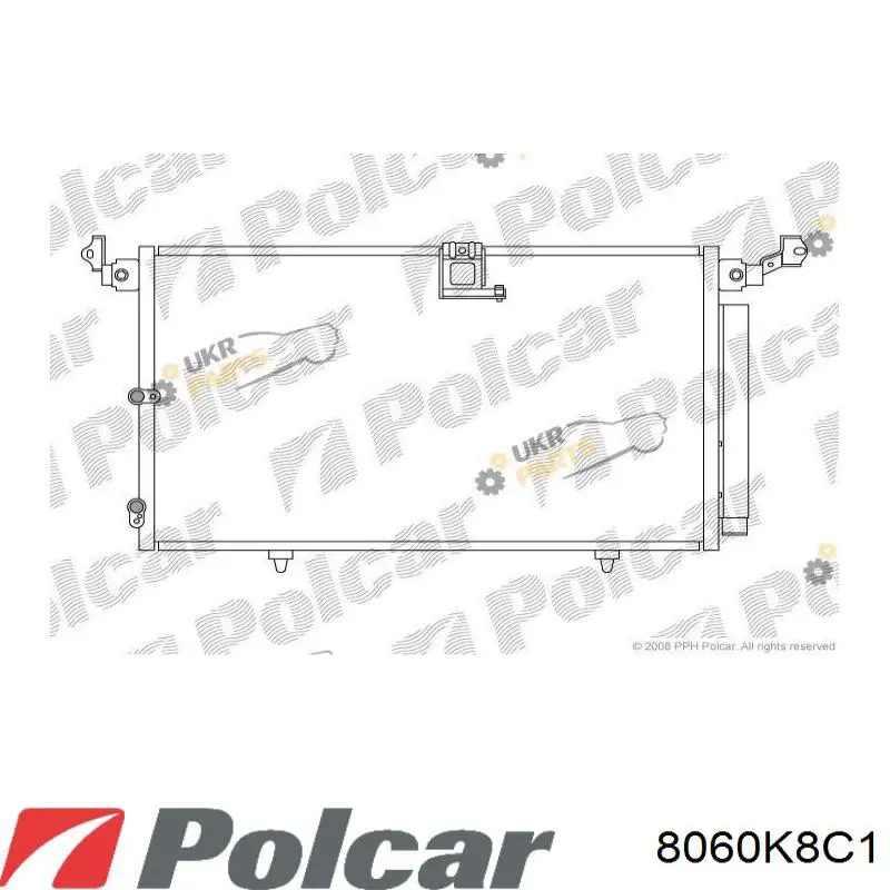 Радіатор кондиціонера 8060K8C1 Polcar