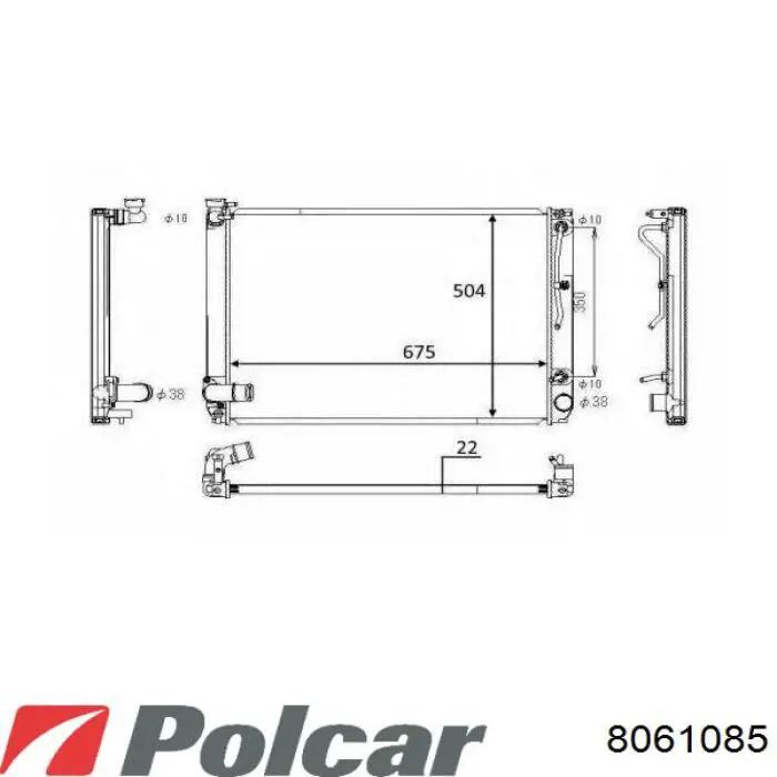 8061085 Polcar радіатор охолодження двигуна