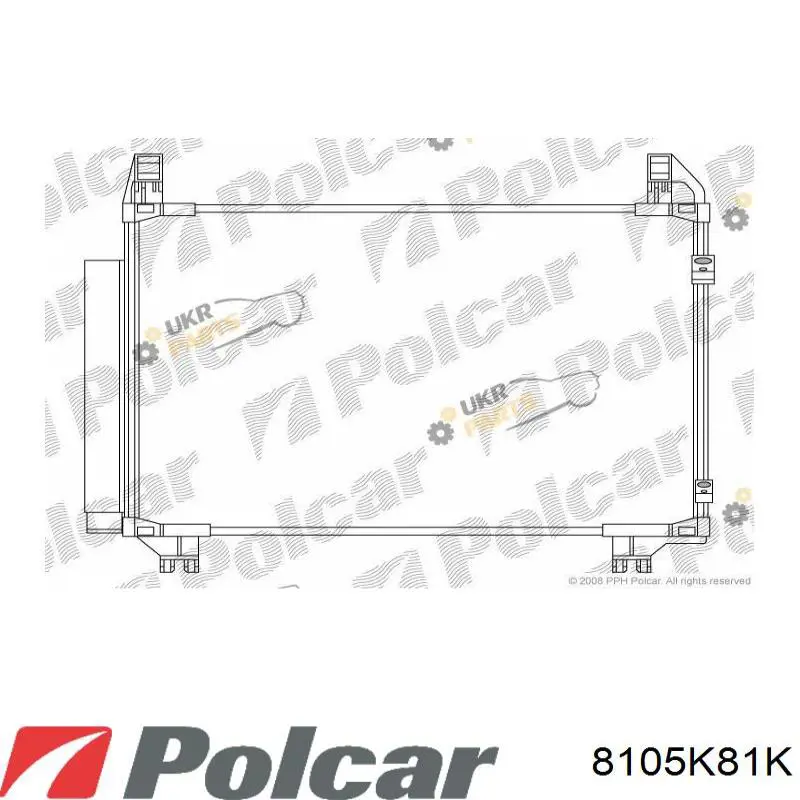 Конденсатор кондиціонера Polcar 8105K81K ціна, від 71.95 USD