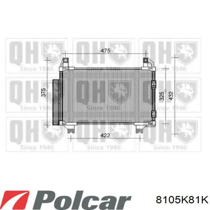 Купити 8105K81K Polcar Радіатор системи охолодження кондиціонера