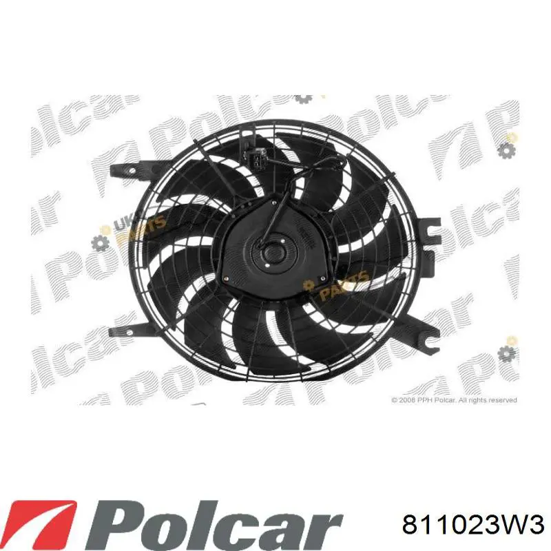 811023W3 Polcar Дифузор радіатора кондиціонера, в зборі з крильчаткою і двигуном