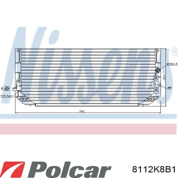 8112K8B1 Polcar радіатор кондиціонера