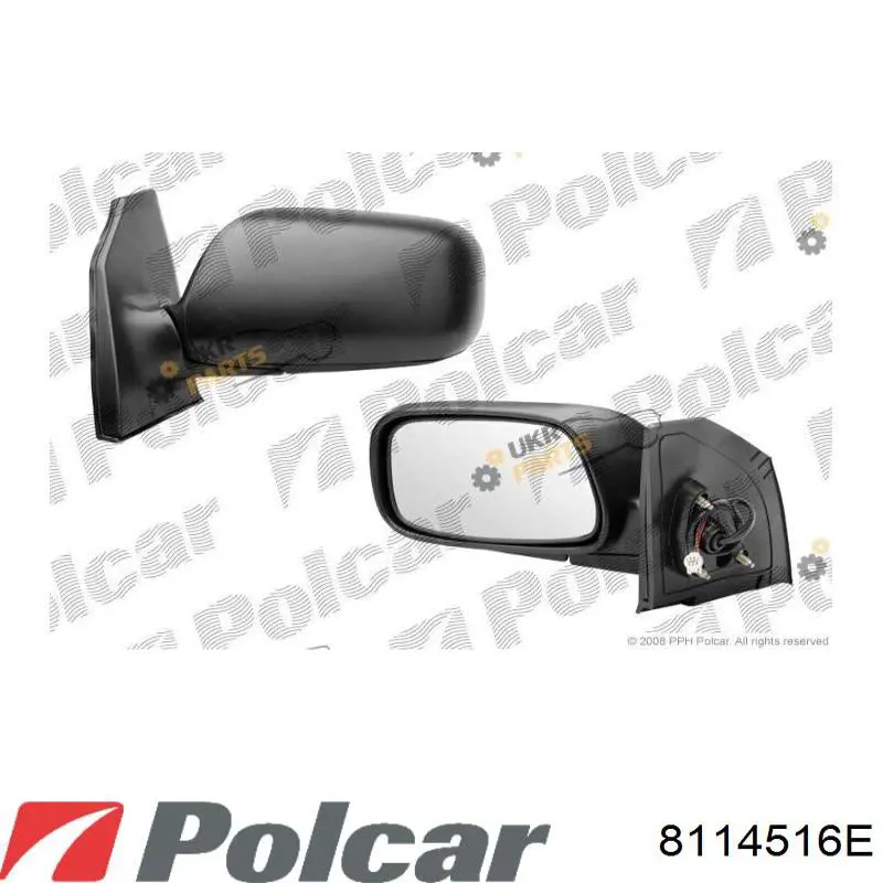 8114516E Polcar Дзеркало заднього виду, ліве