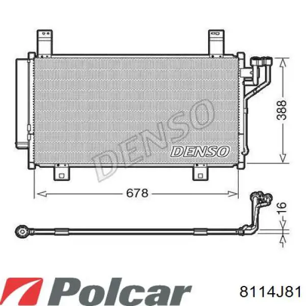 Система охолодження наддувочного повітря Polcar 8114J81 ціна, від 192.11 USD