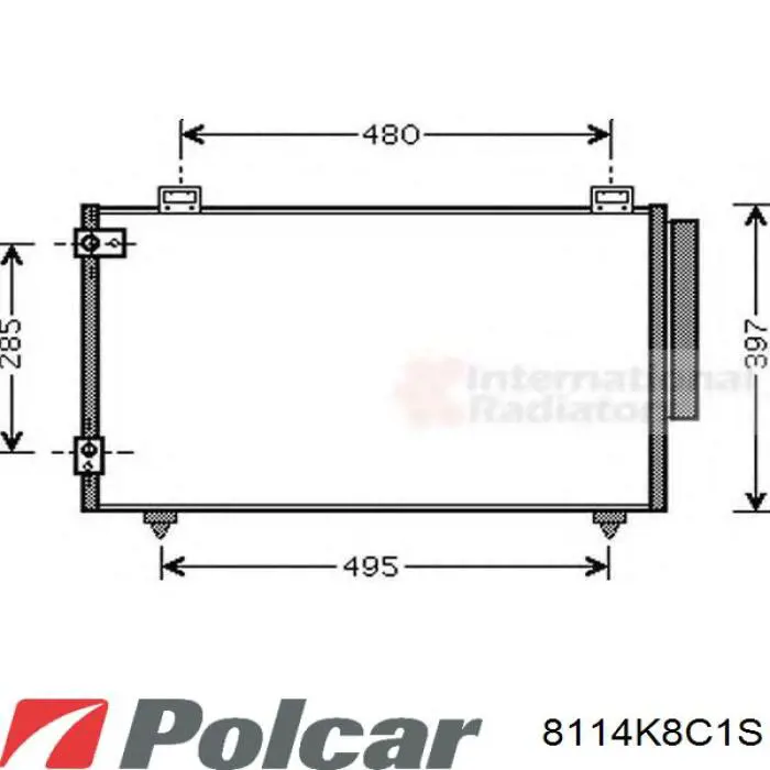 8114K8C1S Polcar радіатор кондиціонера