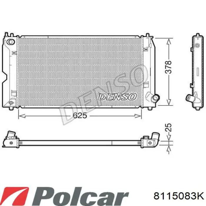 Купити 8115083 Polcar Радіатор двигуна