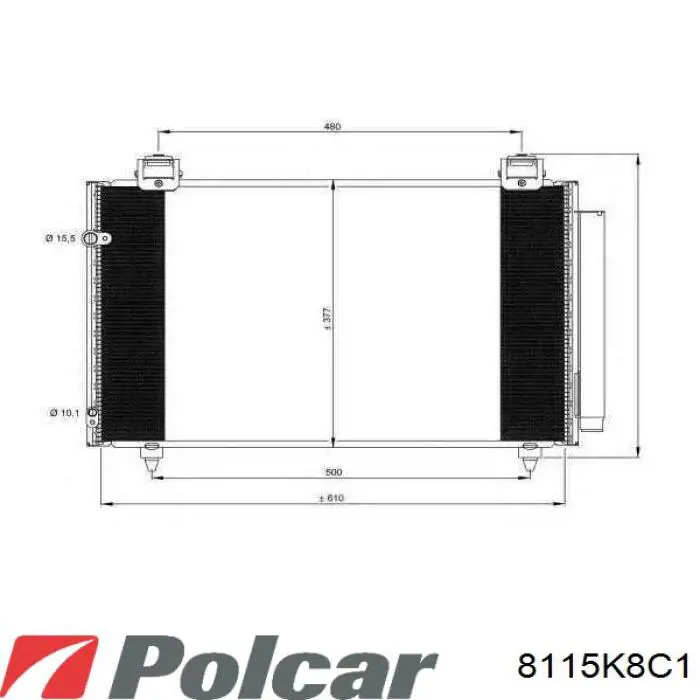 8115K8C1 Polcar радіатор кондиціонера
