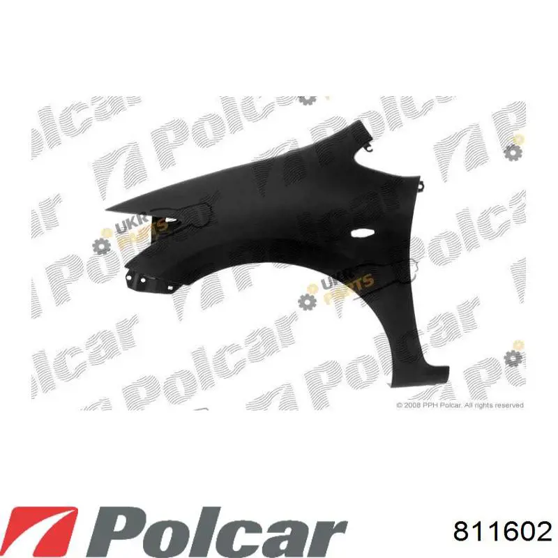 Крило переднє праве Polcar 811602 ціна, від 49.63 USD