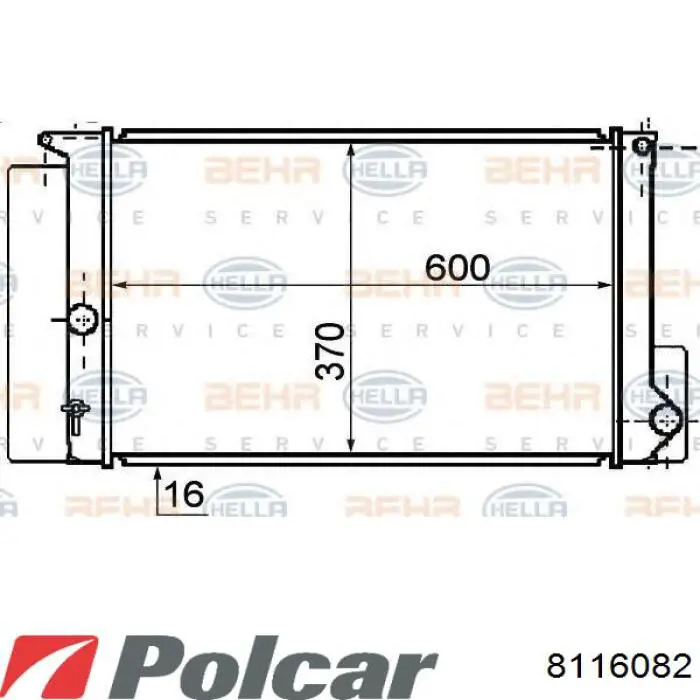 Радіатор 8116082 Polcar