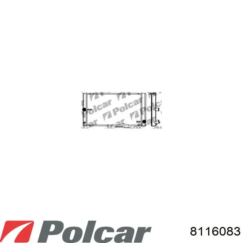 Радіатор основний Polcar 8116083 ціна, від 64.03 USD