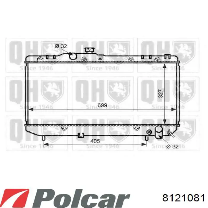 Купити 8121081 Polcar Радіатор двигуна