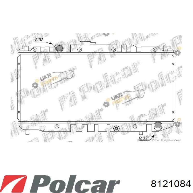 8121084 Polcar Радіатор охолодження двигуна