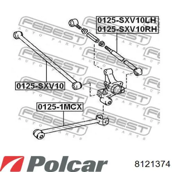 8121374 Polcar Розтяжка задньої підвіски