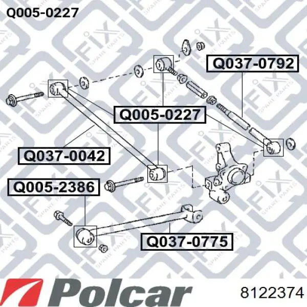8122374 Polcar Балансир задній правий