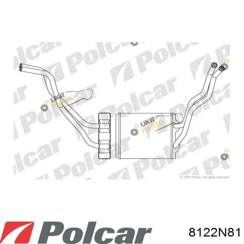 Радіатор пічки 8122N81 Polcar