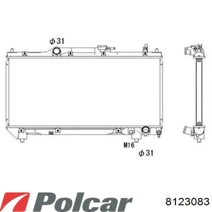 Радіатор 8123083 Polcar