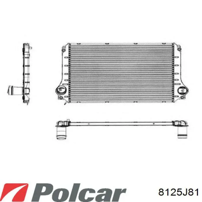 Радіатор интеркуллера 8125J81 Polcar