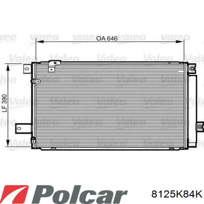 Конденсатор кондиціонера Polcar 8125K84K ціна, від 88.02 USD