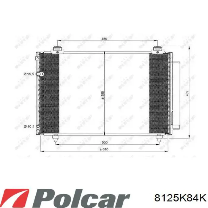 Купити 8125K84K Polcar Радіатор системи охолодження кондиціонера