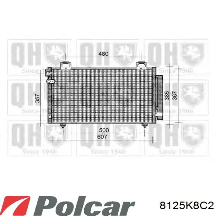 Радіатор кондиціонера 8125K8C2 Polcar