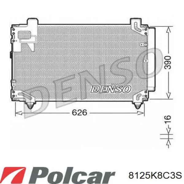 Радіатор кондиціонера 8125K8C3S Polcar