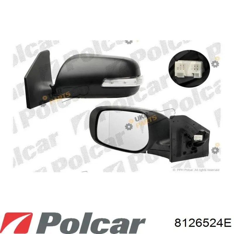 Купити 8126524E Polcar Накладка/кришка дзеркала заднього виду, права