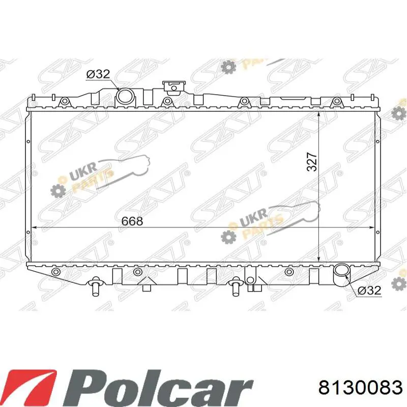 8130083 Polcar радіатор охолодження двигуна