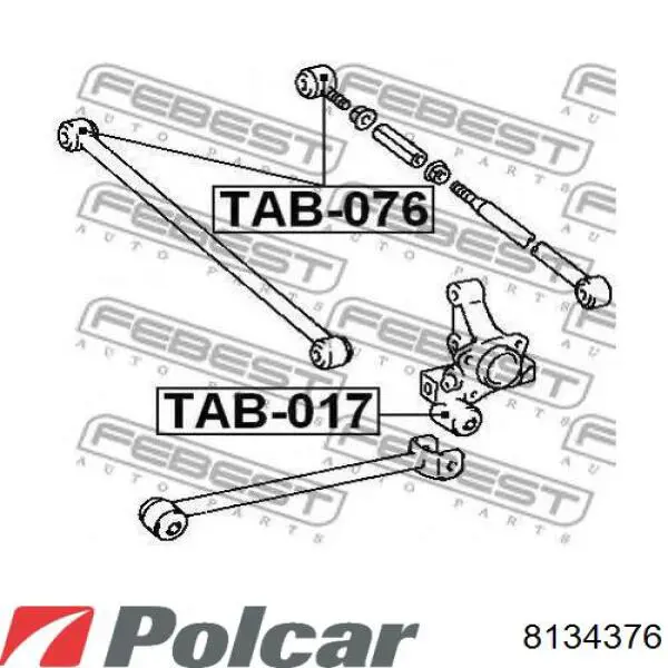 8134376 Polcar Поперечна тяга задньої підвіски