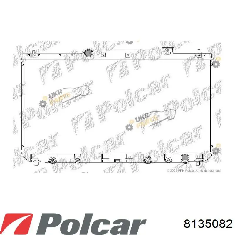 Радіатор основний Polcar 8135082 ціна, від 68.41 USD