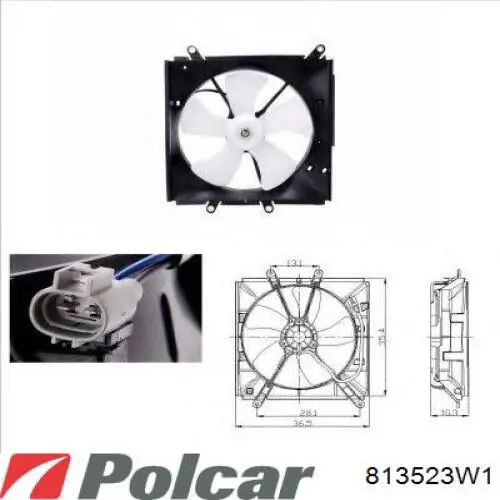 813523W1 Polcar дифузор (кожух радіатора охолодження)