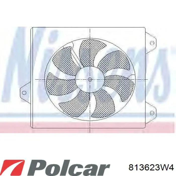 Купити 813623W4 Polcar Вентилятор/крильчатка радіатора охолодження, лівий