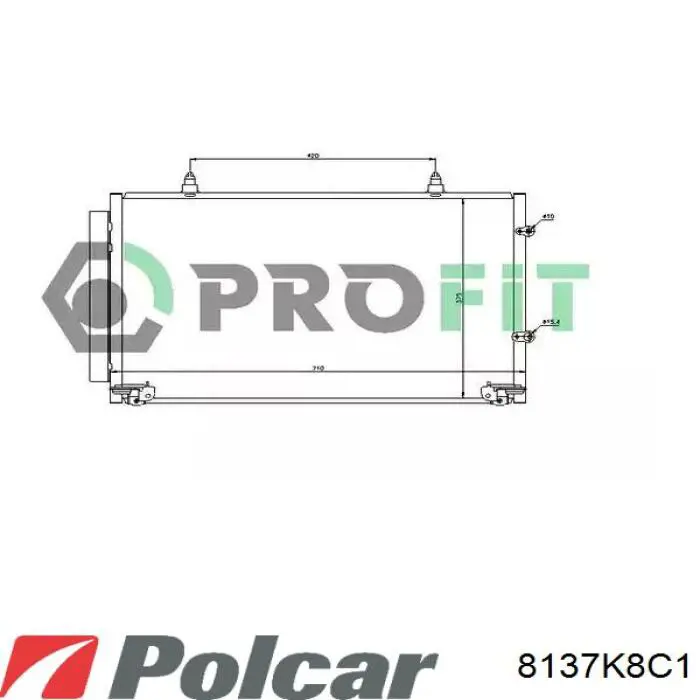 Радіатор кондиціонера 8137K8C1 Polcar