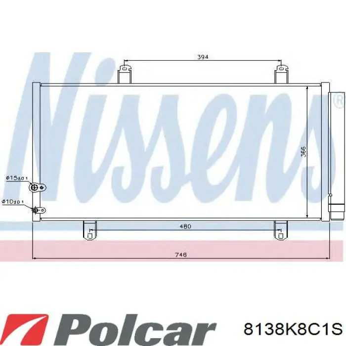 Купити 8138K8C1S Polcar Радіатор системи охолодження кондиціонера