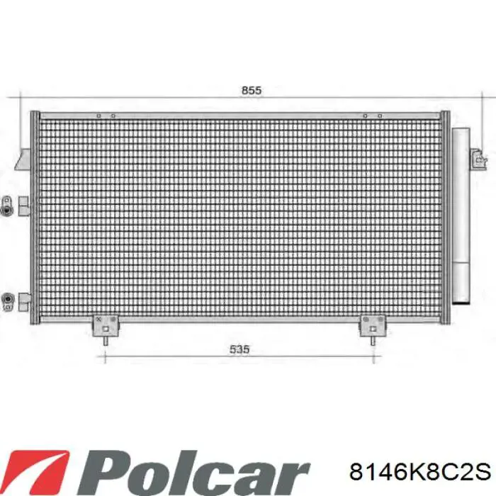 Радіатор кондиціонера 8146K8C2S Polcar