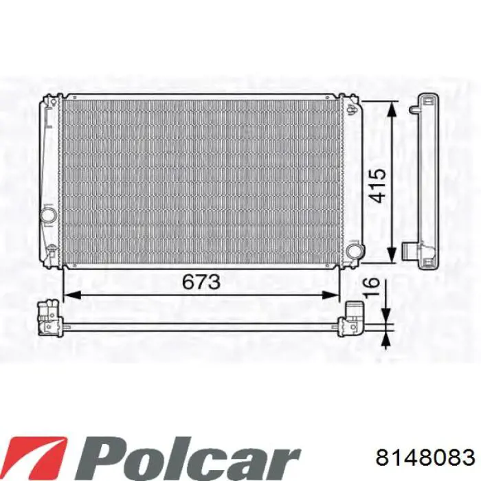 Купити 8148083 Polcar Радіатор двигуна