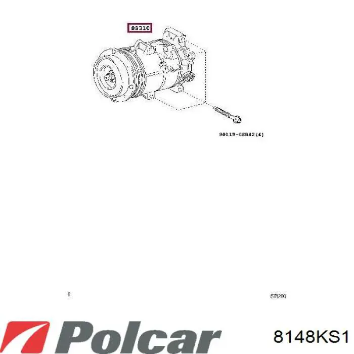 Компресор кондиціонера 8148KS1 Polcar