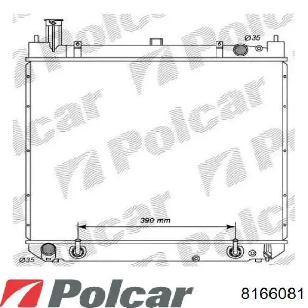 Купити 8166081 Polcar Радіатор двигуна