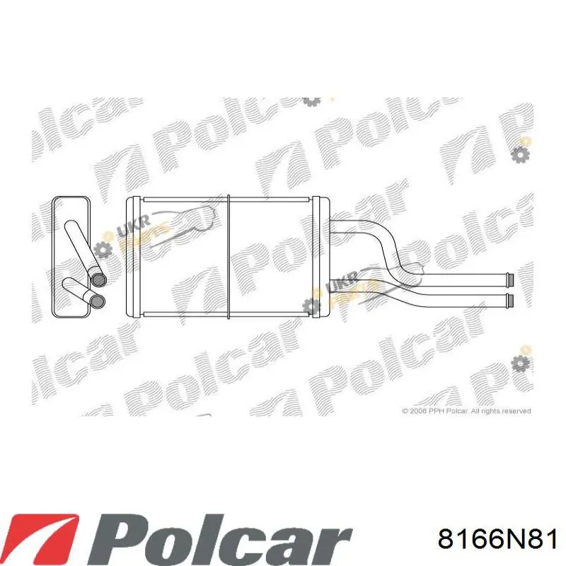Радіатор пічки (обігрівача) Polcar 8166N81 ціна, від 50.51 USD