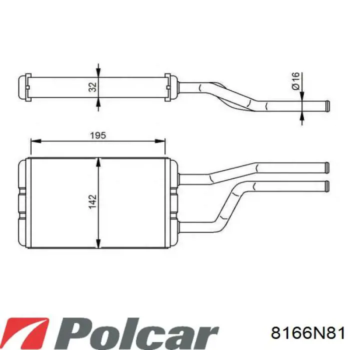 Купити 8166N81 Polcar Теплообмінник