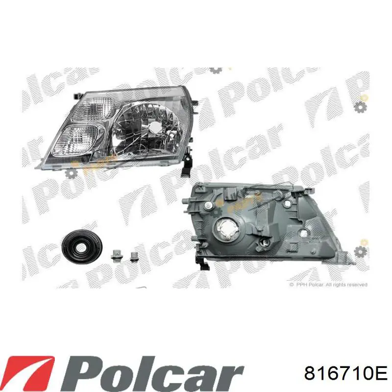Фара передня права Polcar 816710E ціна, від 139.92 USD