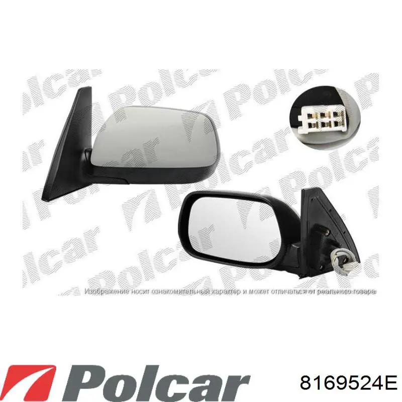Праве бічне дзеркало Polcar 8169524E ціна, від 91.02 USD