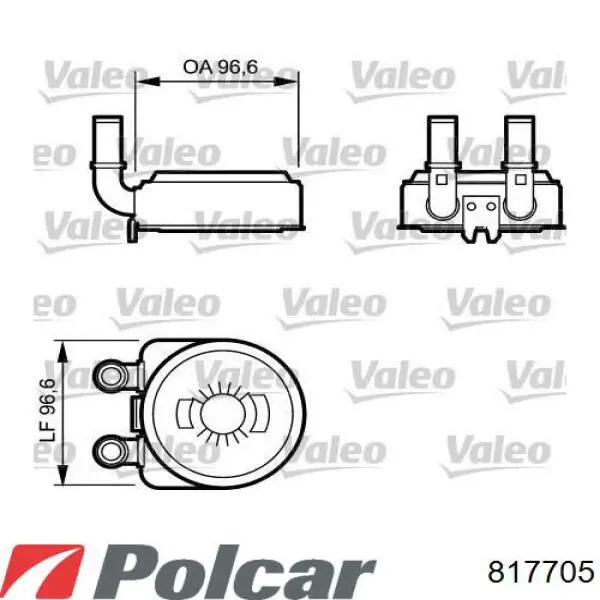 817705 Polcar Решітка радіатора