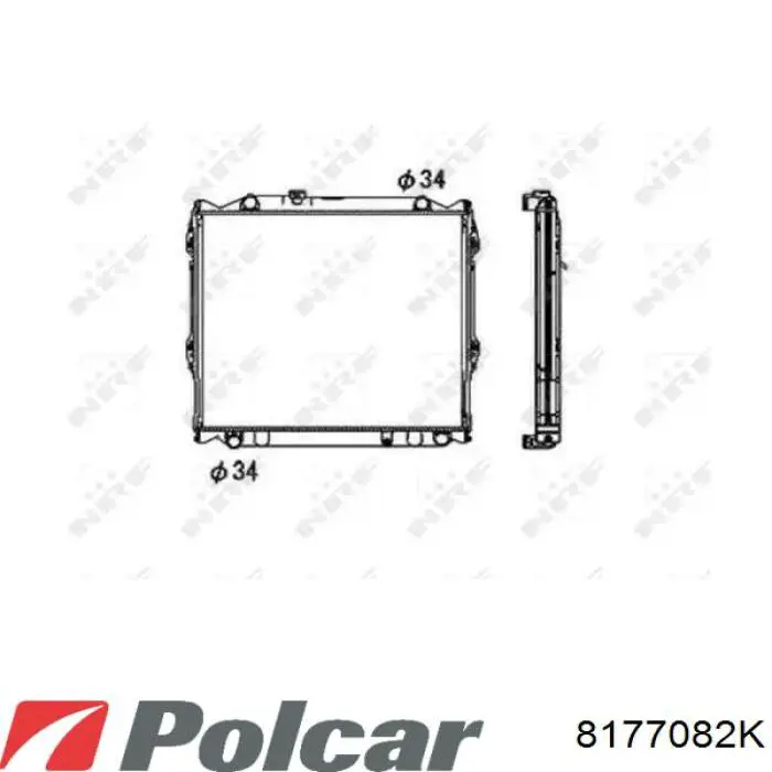 8177082K Polcar Радіатор охолодження двигуна